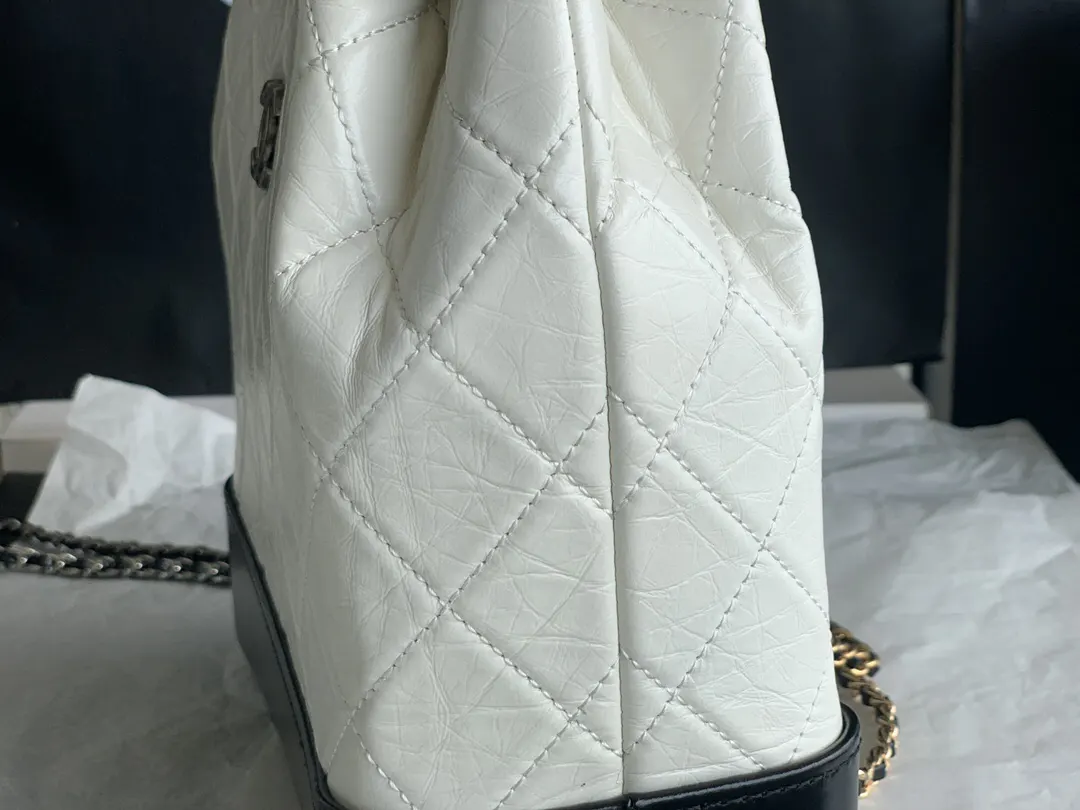 Silver Gold Backpack Leather
