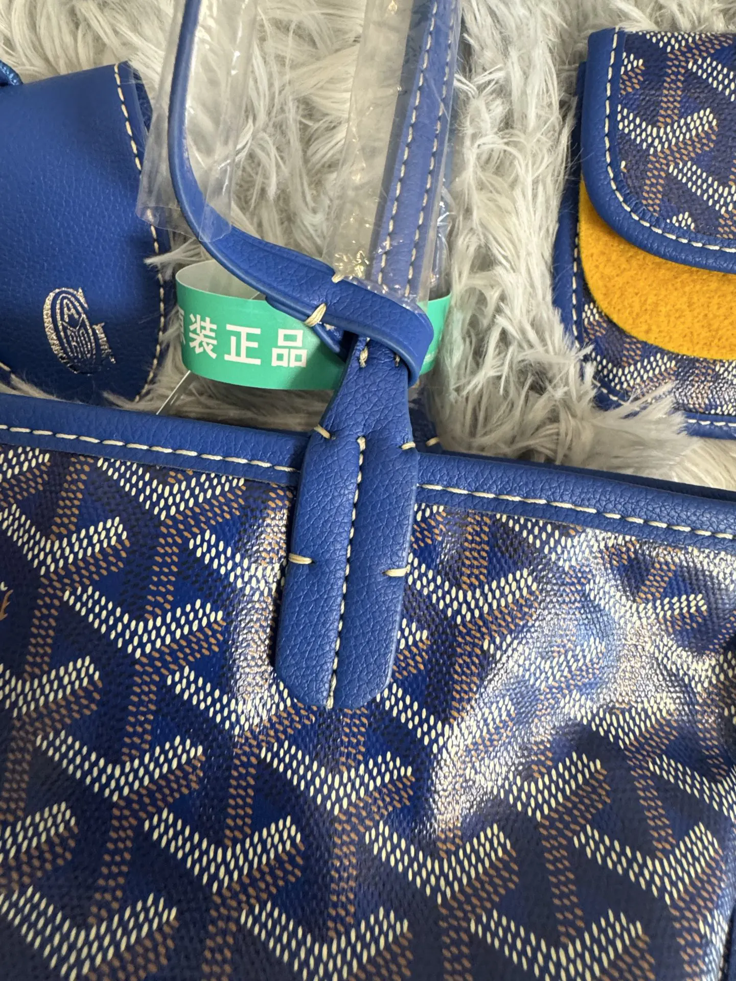 Blue Tote Bag Leather