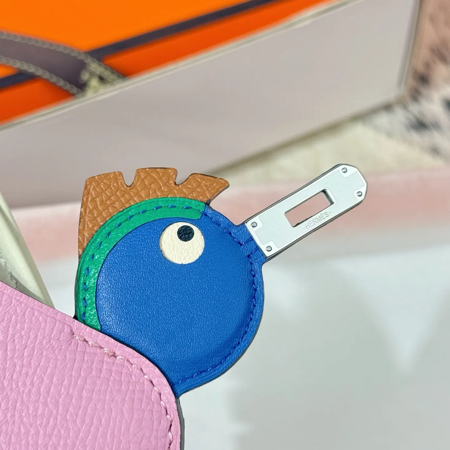Hermès Epsom掌纹牛皮 挂件 精致配飾 吊墜
