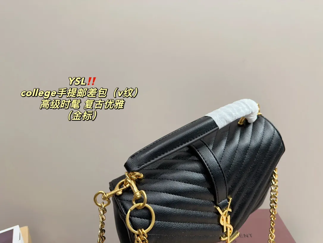 YSL 金标 尺寸 college手 斜挎包 轻便斜挎款