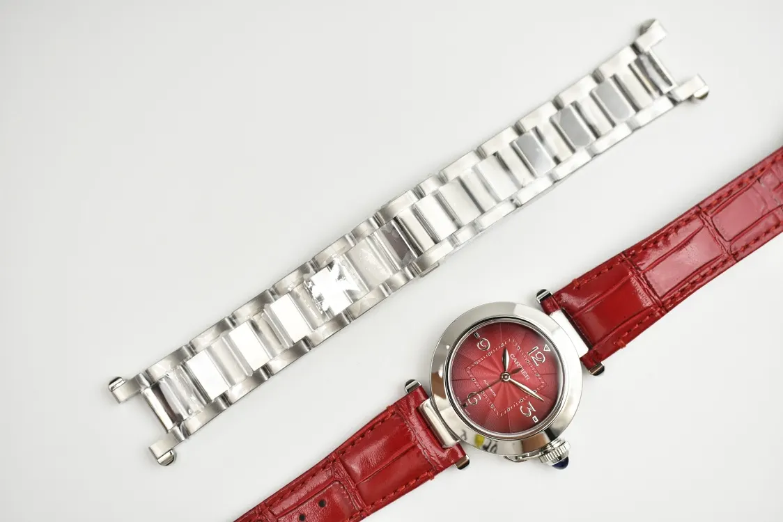 White Blue Watch Classic Leather