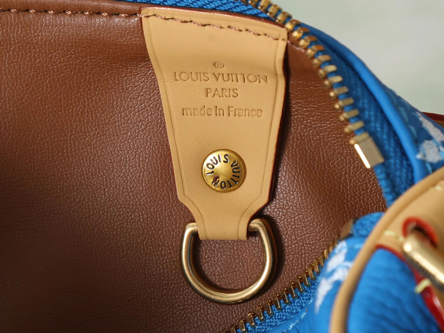 LV Speedy blue yellow color scheme handbag Image 11 LV Speedy blue yellow color scheme handbag Image 11