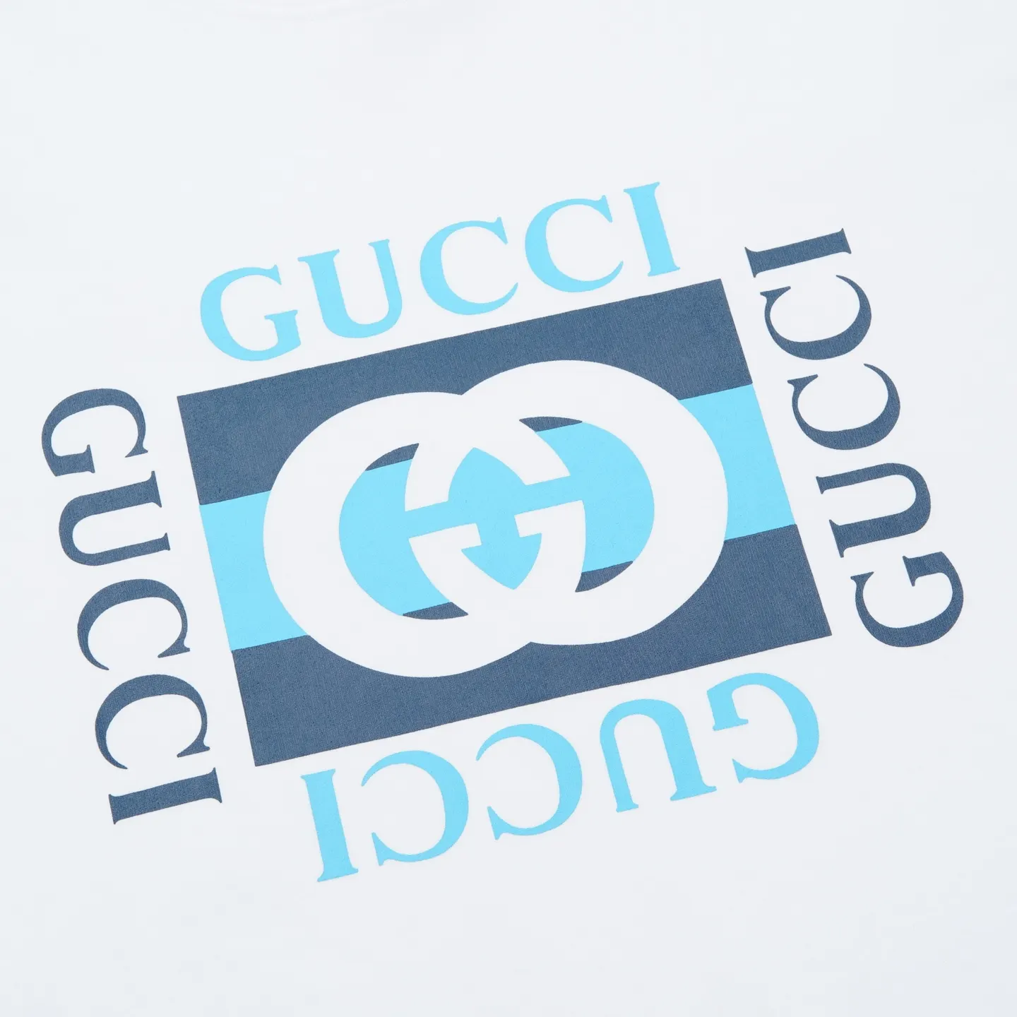 Gucci Logo印花短袖T恤 白色