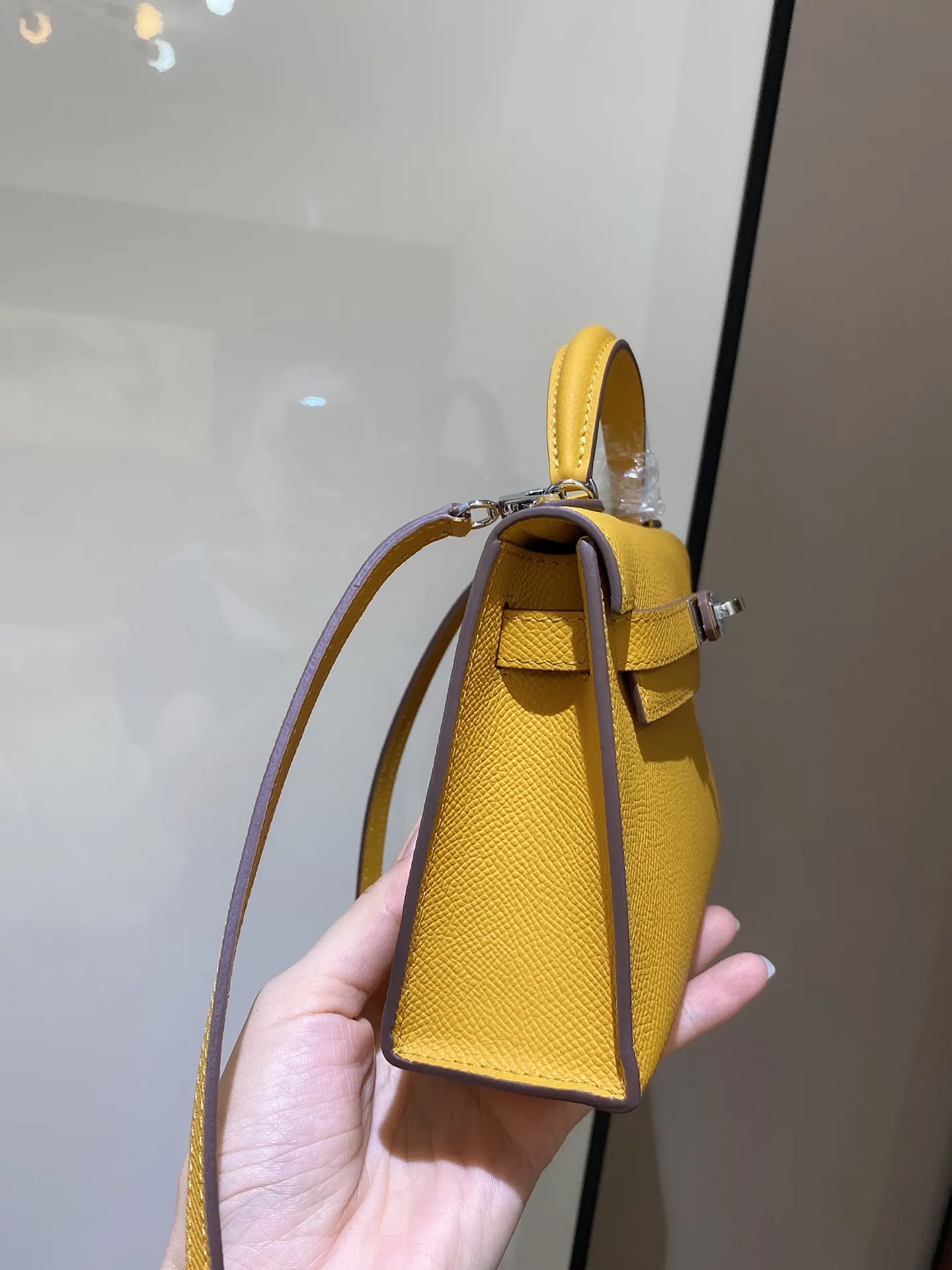 Hermès Kelly Epsom掌纹牛皮 斜挎包 19cm