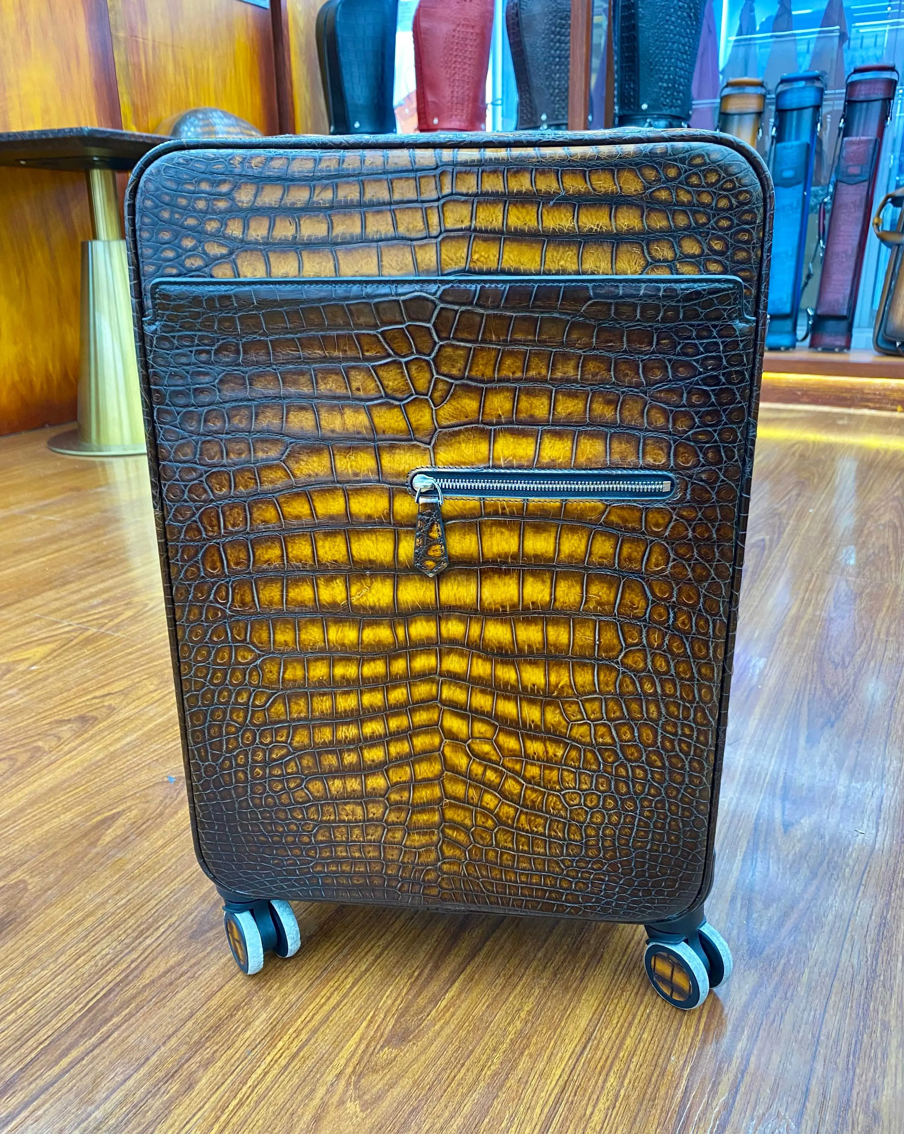 鳄鱼皮 行李箱 旅行拉杆款 輕便出行款