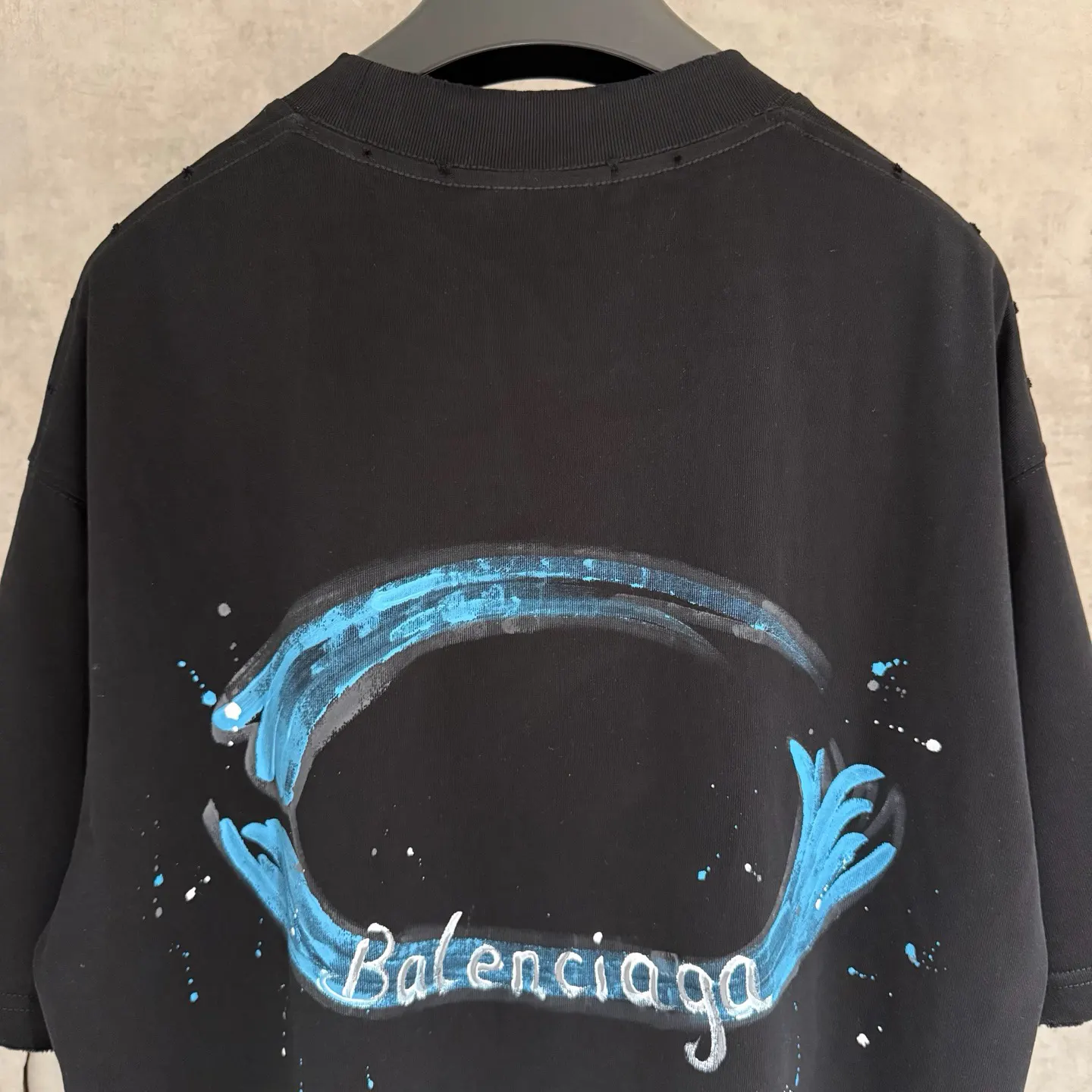 Balenciaga 25Ss Embroidery Cotton Short Sleeve T-Shirt Street