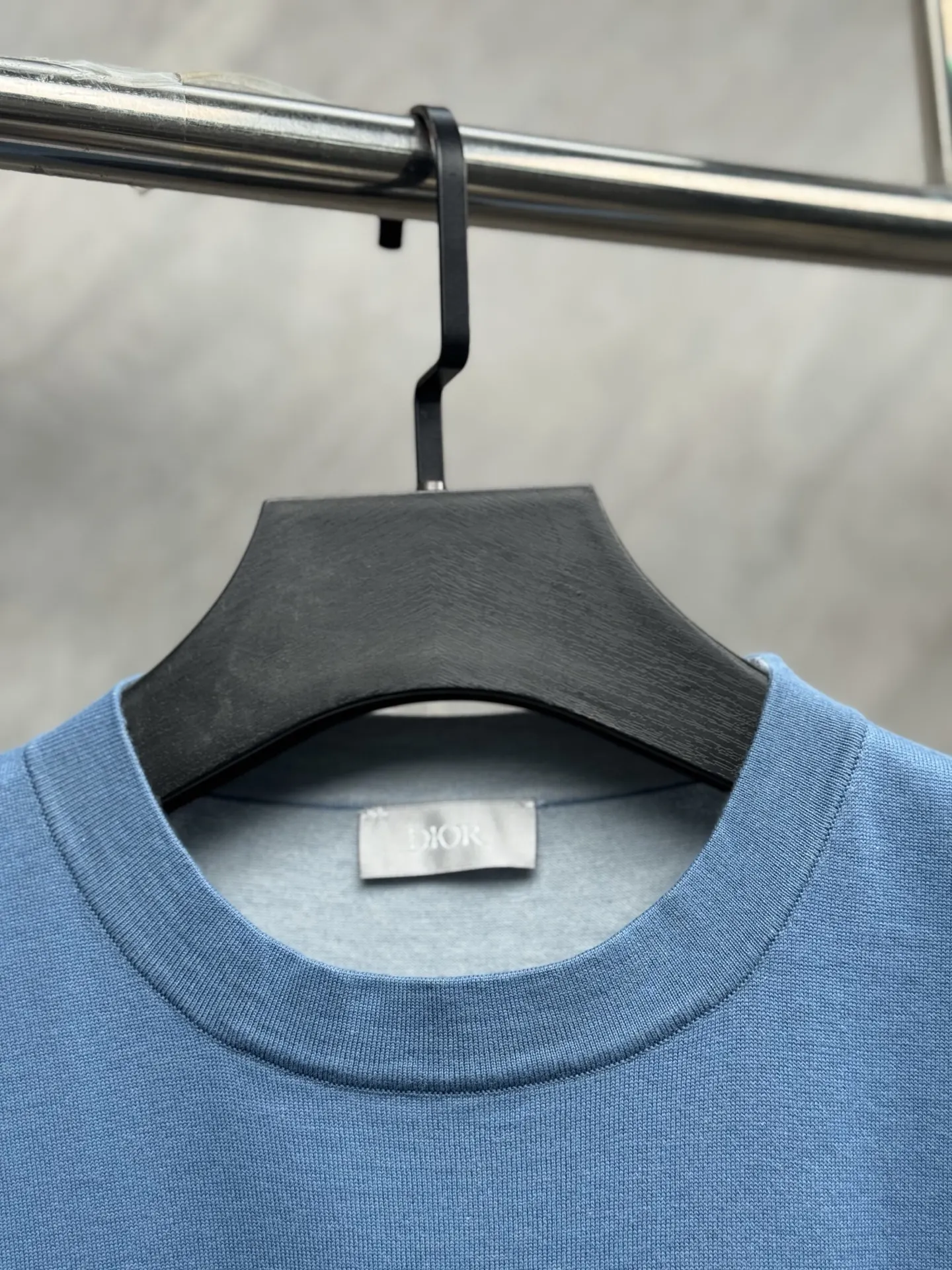 Dior Blue Crew Neck Short Sleeve T-Shirt Image 4 Dior Blue Crew Neck Short Sleeve T-Shirt Image 4