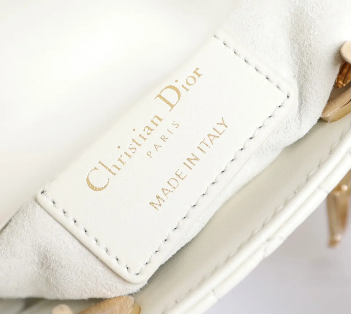 Dior Lady Dior Lady White Lambskin Handbag