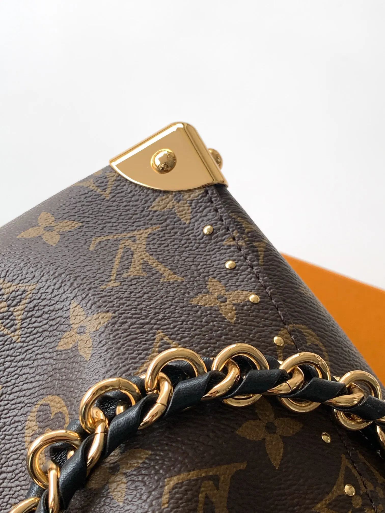 Gold Monogram Chain Bag Leather