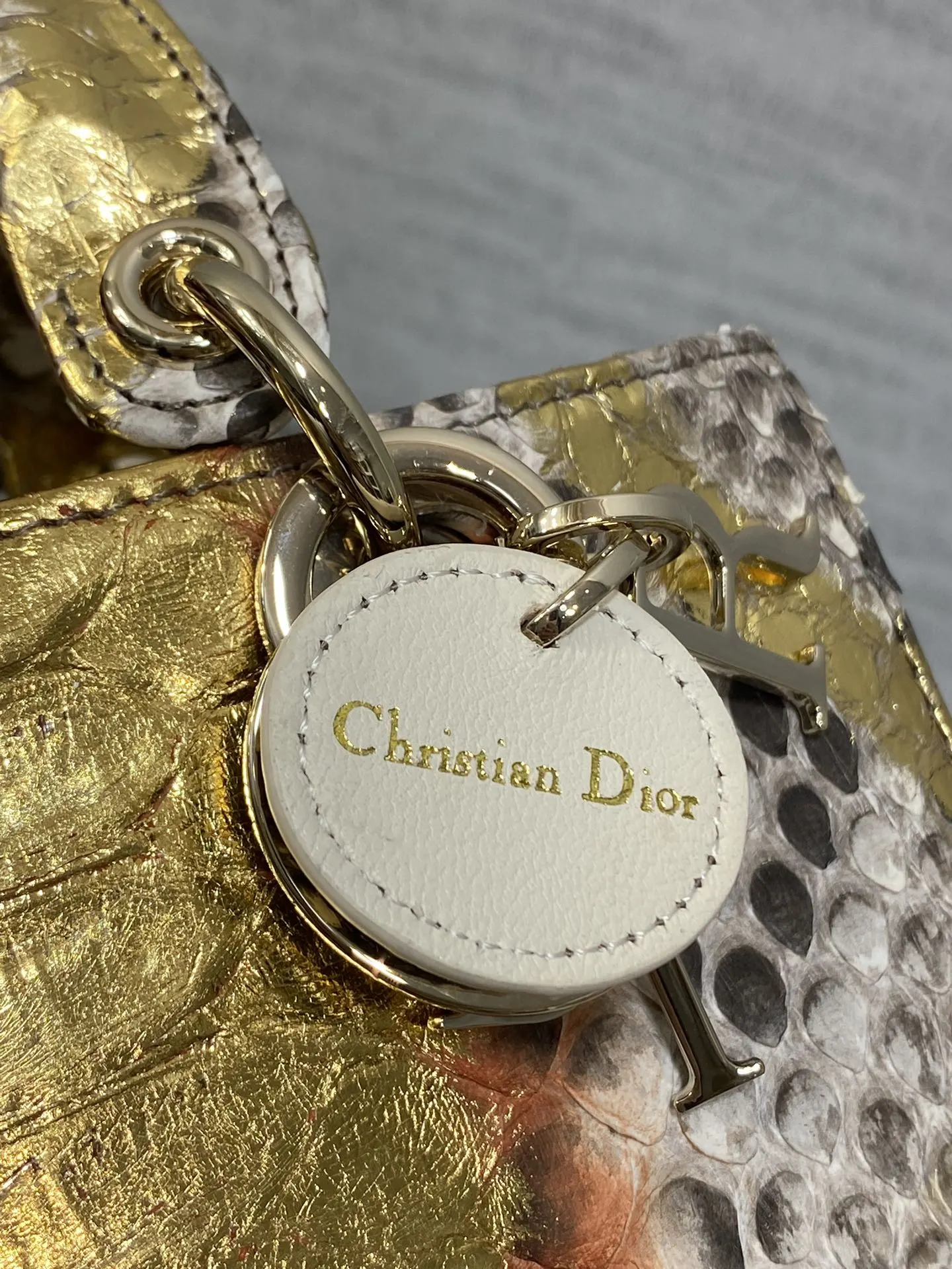Dior 进口 蛇皮横款戴妃包 Lady横版戴妃珍稀 手提包 通勤手提款