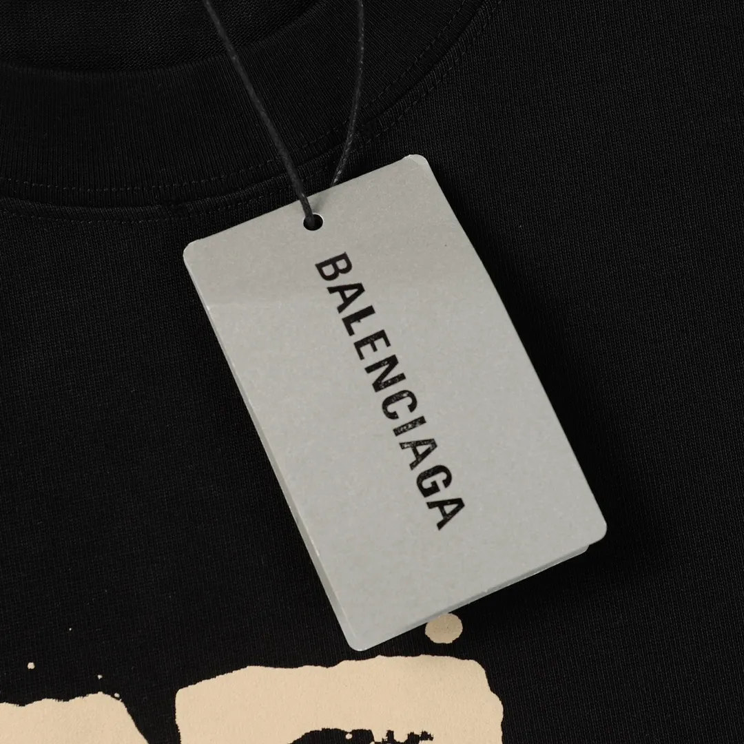 Balenciaga 黑色 短袖T恤 宽松休閒