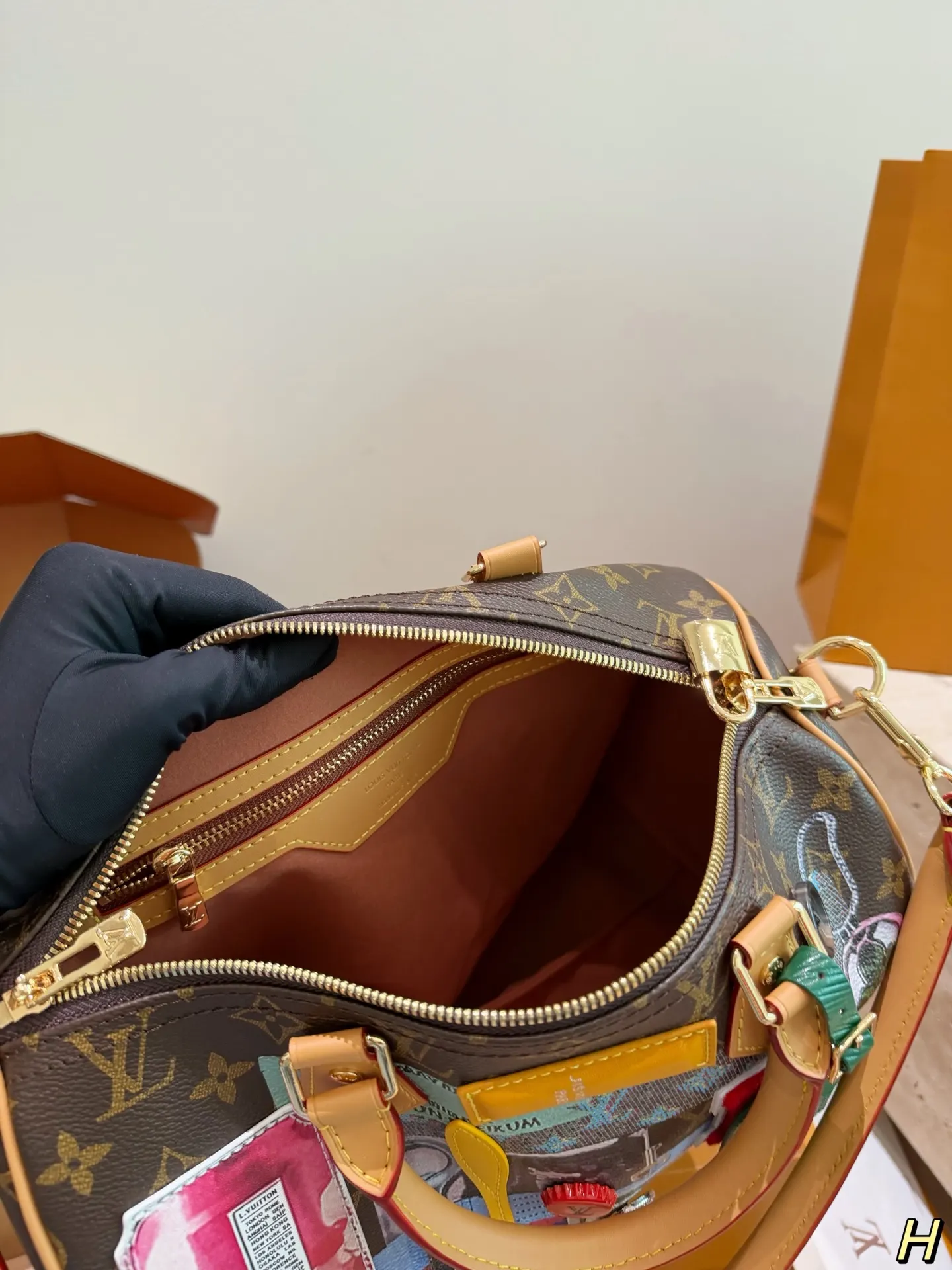 Louis Vuitton Speedy 米色 Monogram 手提包