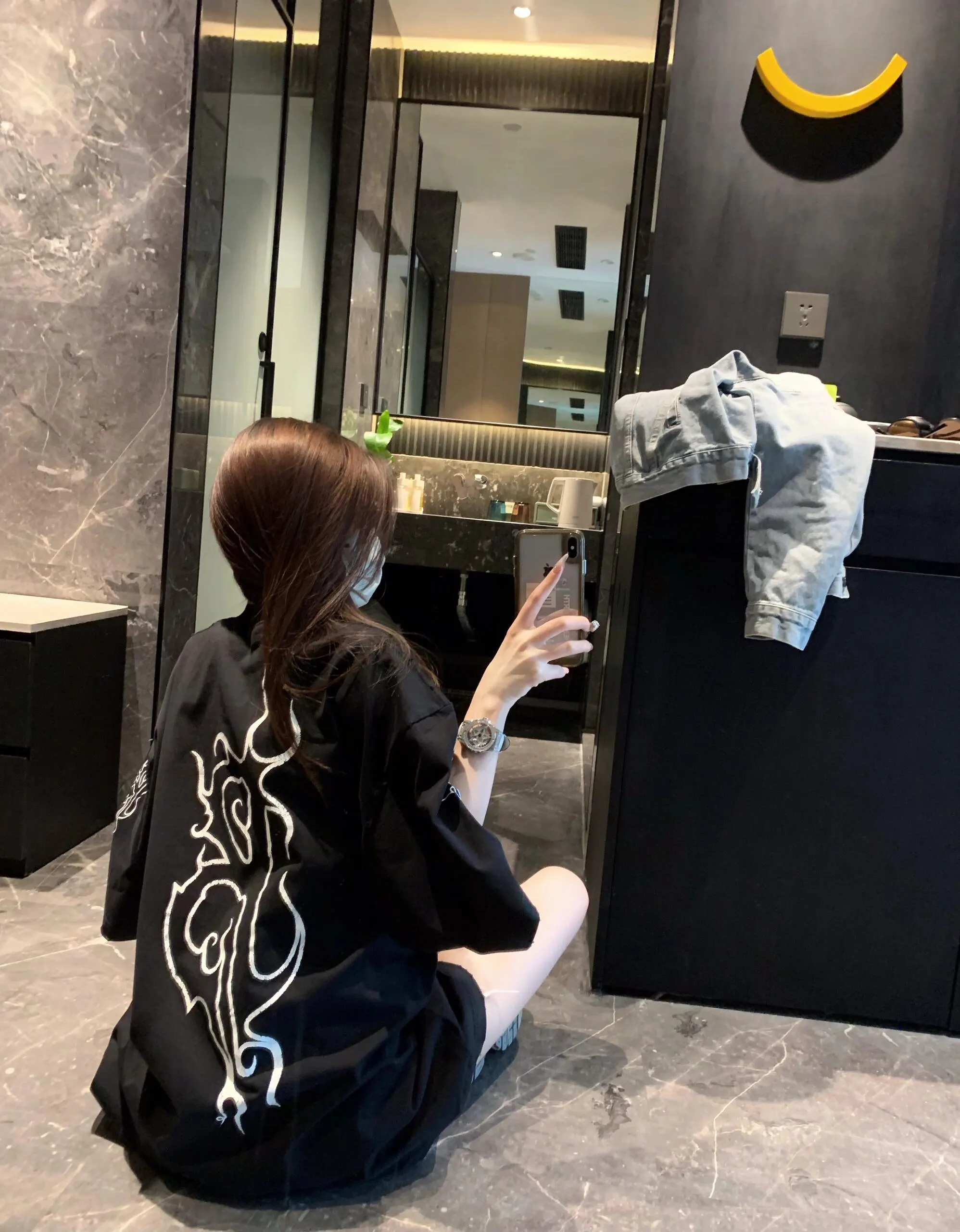 Balenciaga Black Cotton Short Sleeve T-Shirt Loose