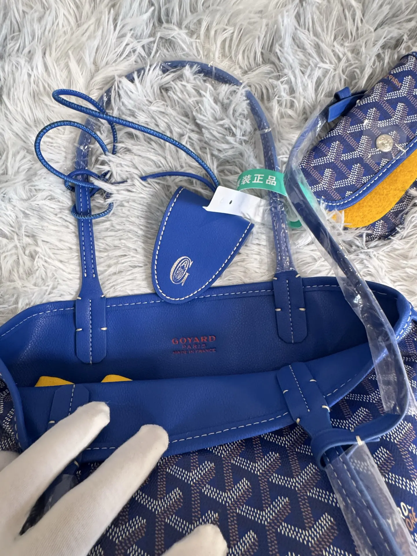 Blue Tote Bag Leather