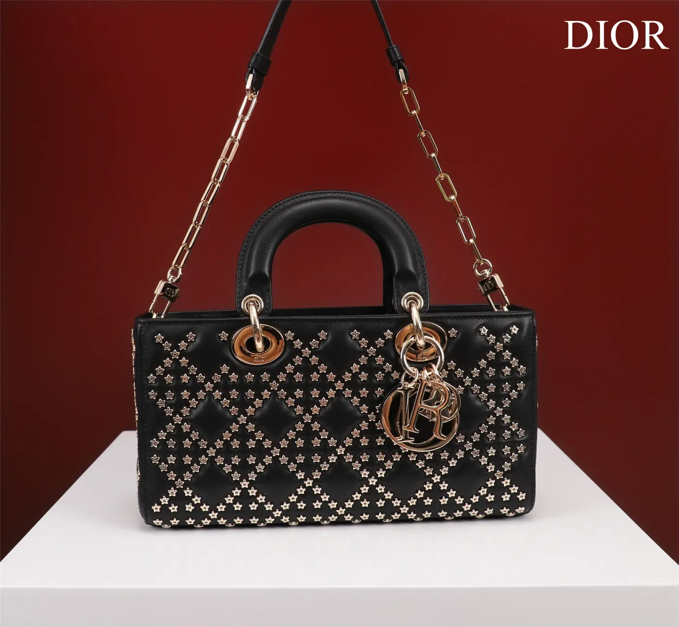 Dior 羊皮 进口 羊皮 纯手工戴妃包横版 手提包 通勤手提款