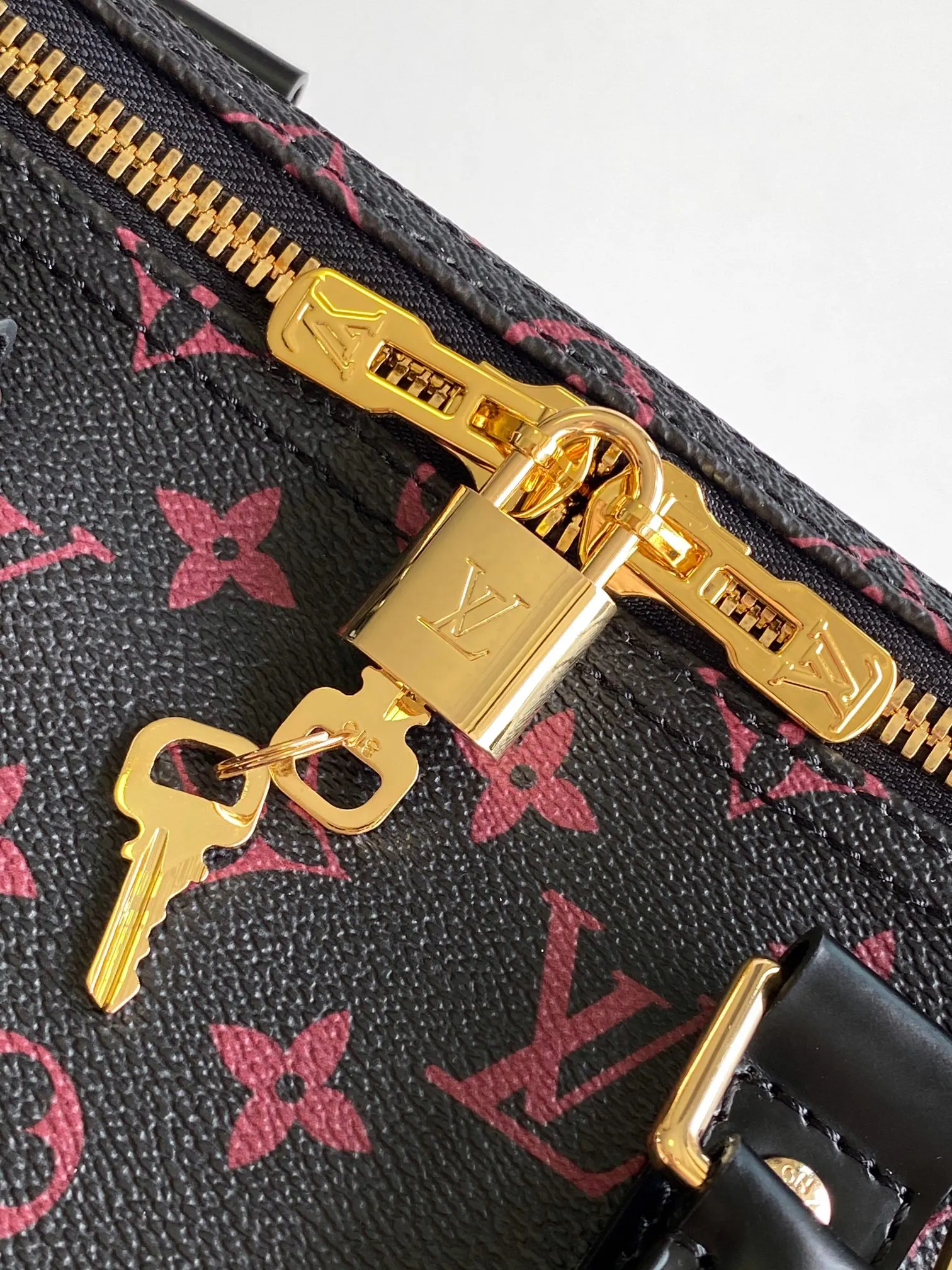 Keepall 黑色 金色 牛皮 旅行袋 大容量旅行款