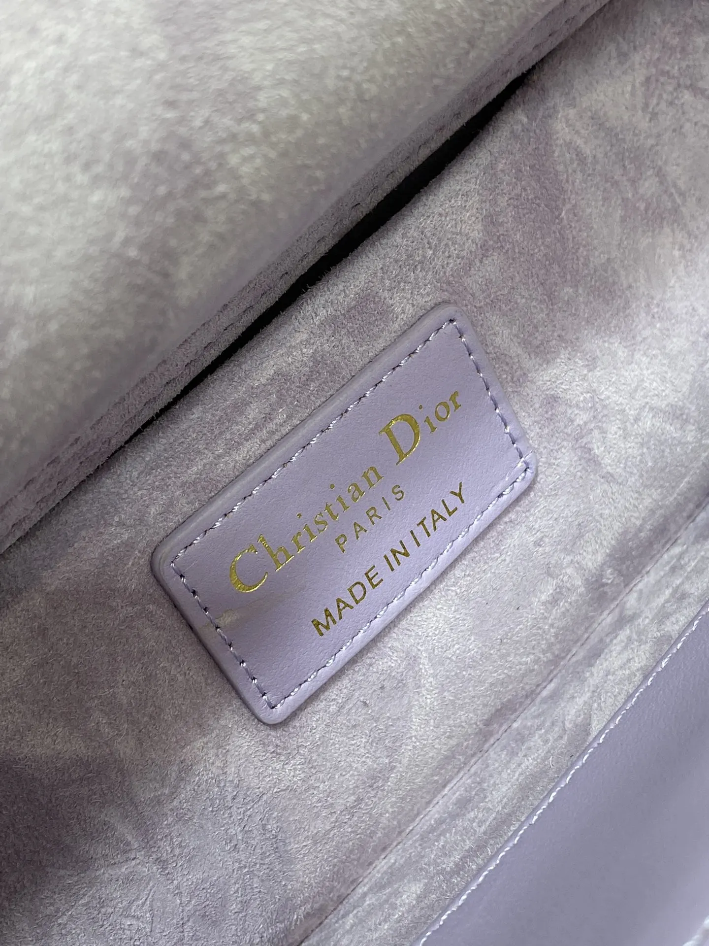 Dior 羊皮 进口 羊皮横款戴妃包梦幻紫 内里 手提包 通勤手提款