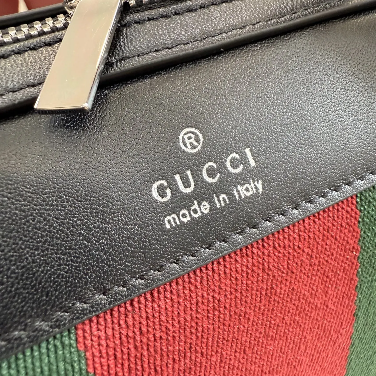 Gucci Black Silver Briefcase Business Commuter Leather