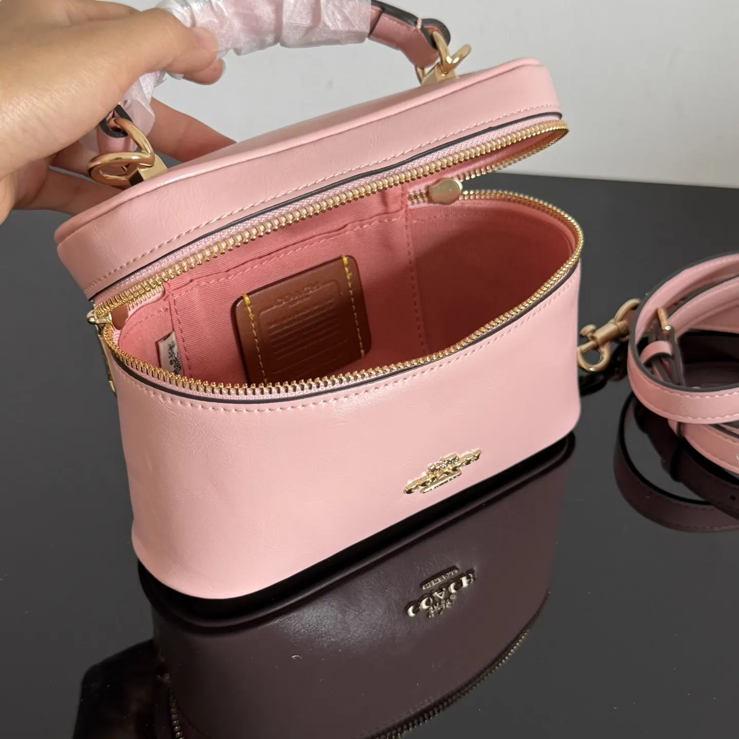 Coach 皮革 Originals 包 的材质选 化妝包 便携收納款
