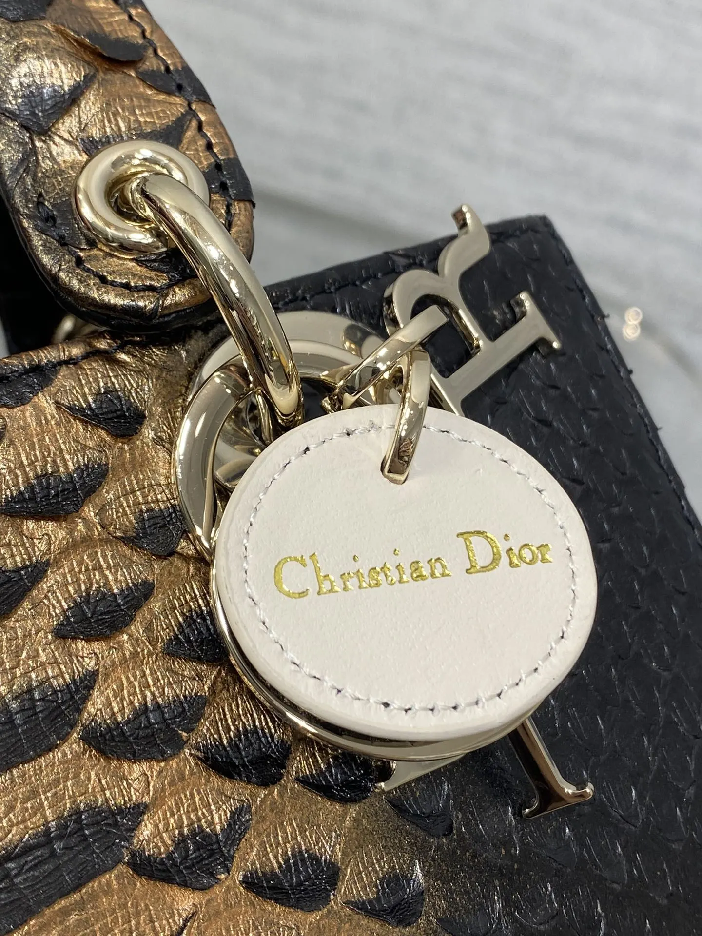 Dior 进口 蛇皮横款戴妃包 Lady横版戴妃珍稀 手提包 通勤手提款