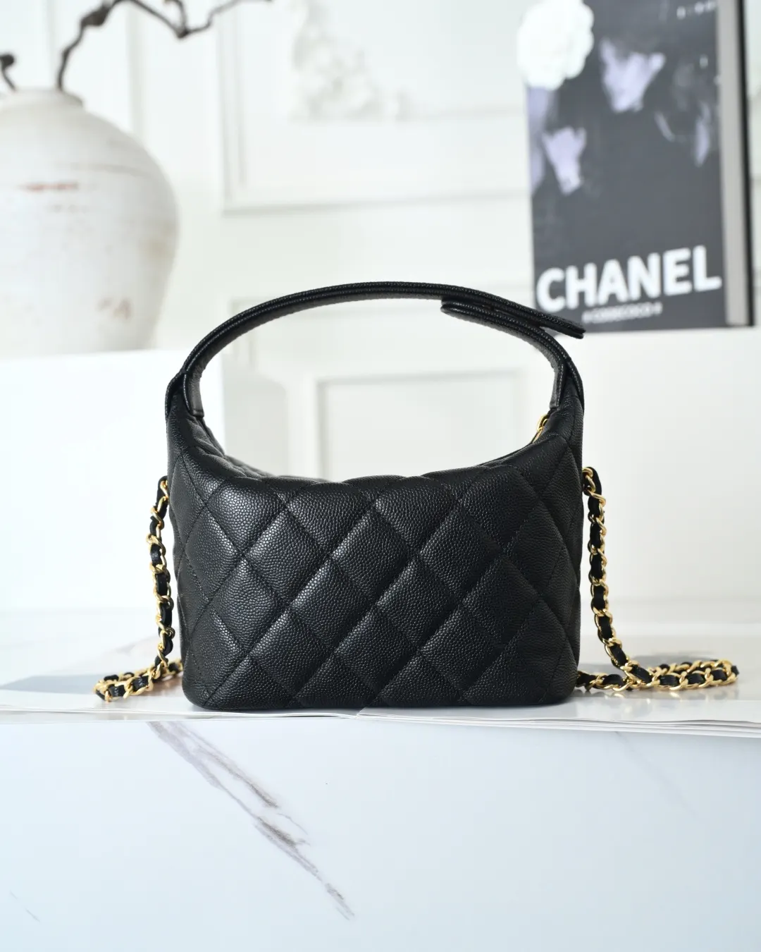 CHANEL 黑色 牛皮 鏈條包 精致鏈條款