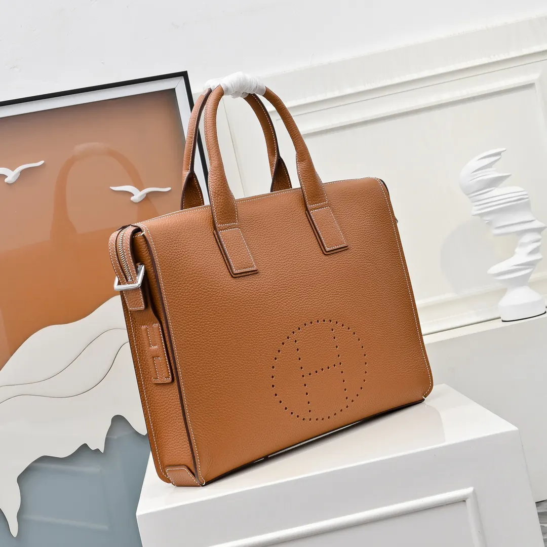 Hermes Briefcase Business Commuter Leather