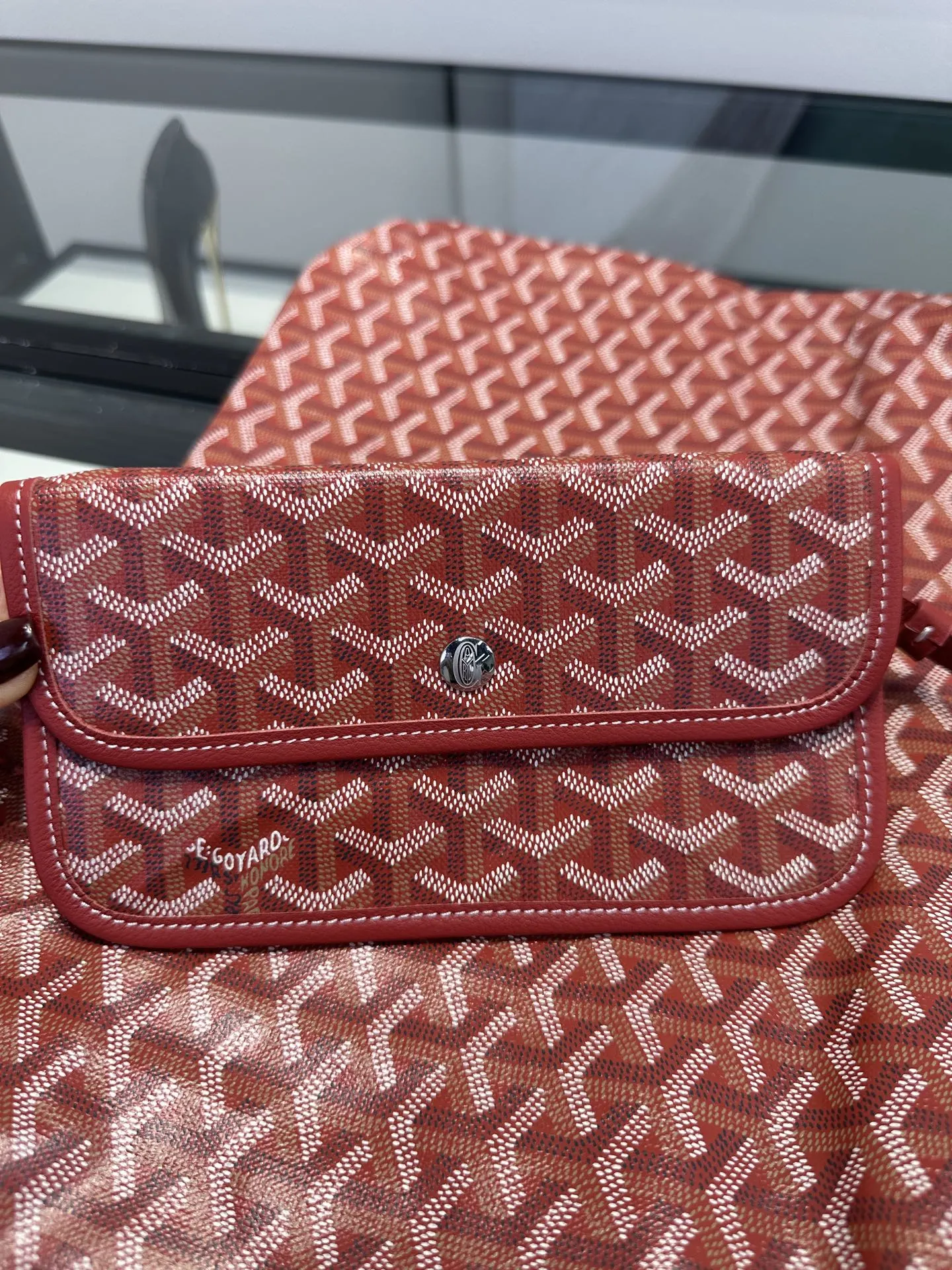 Goyard Hobo 戈雅 狗牙 hobo腋下包 大紅 四季衣橱的 隐形C 復古腋下背款