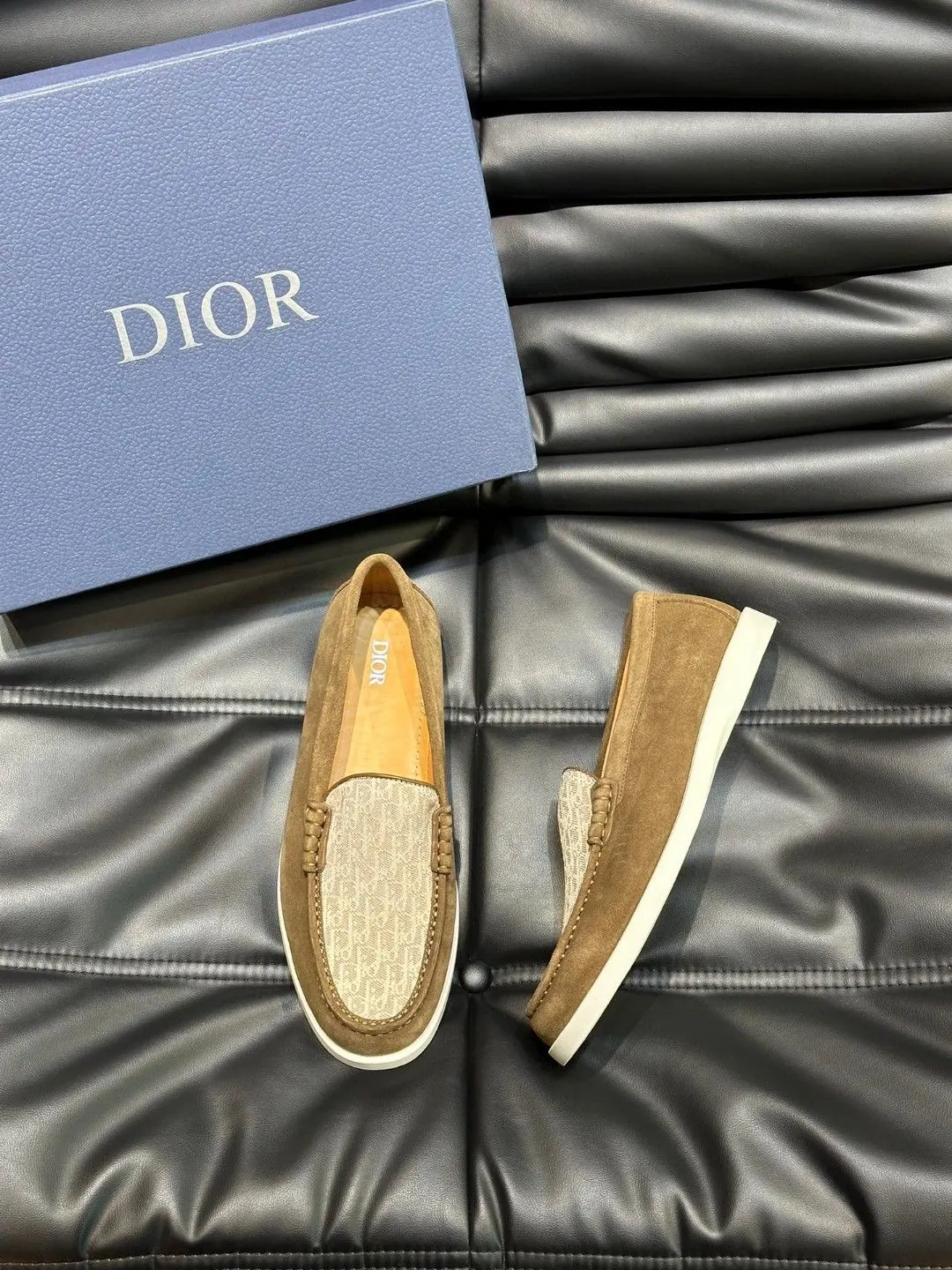 Dior Oblique 皮革 平底鞋