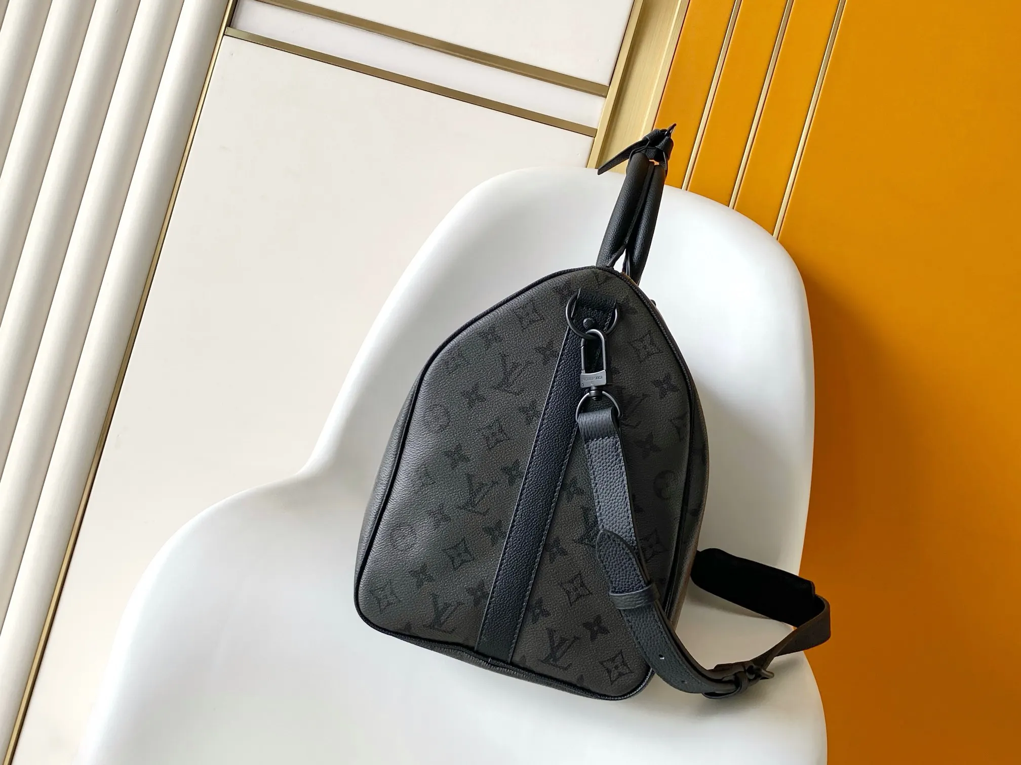 Keepall 灰色 牛皮 旅行袋 大容量旅行款