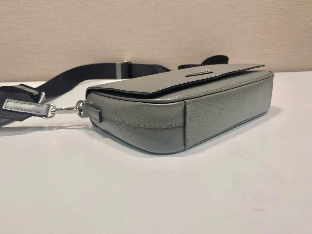 Prada Re-Nylon 2VD059 尼龙 Saffiano十字纹牛皮 单肩包