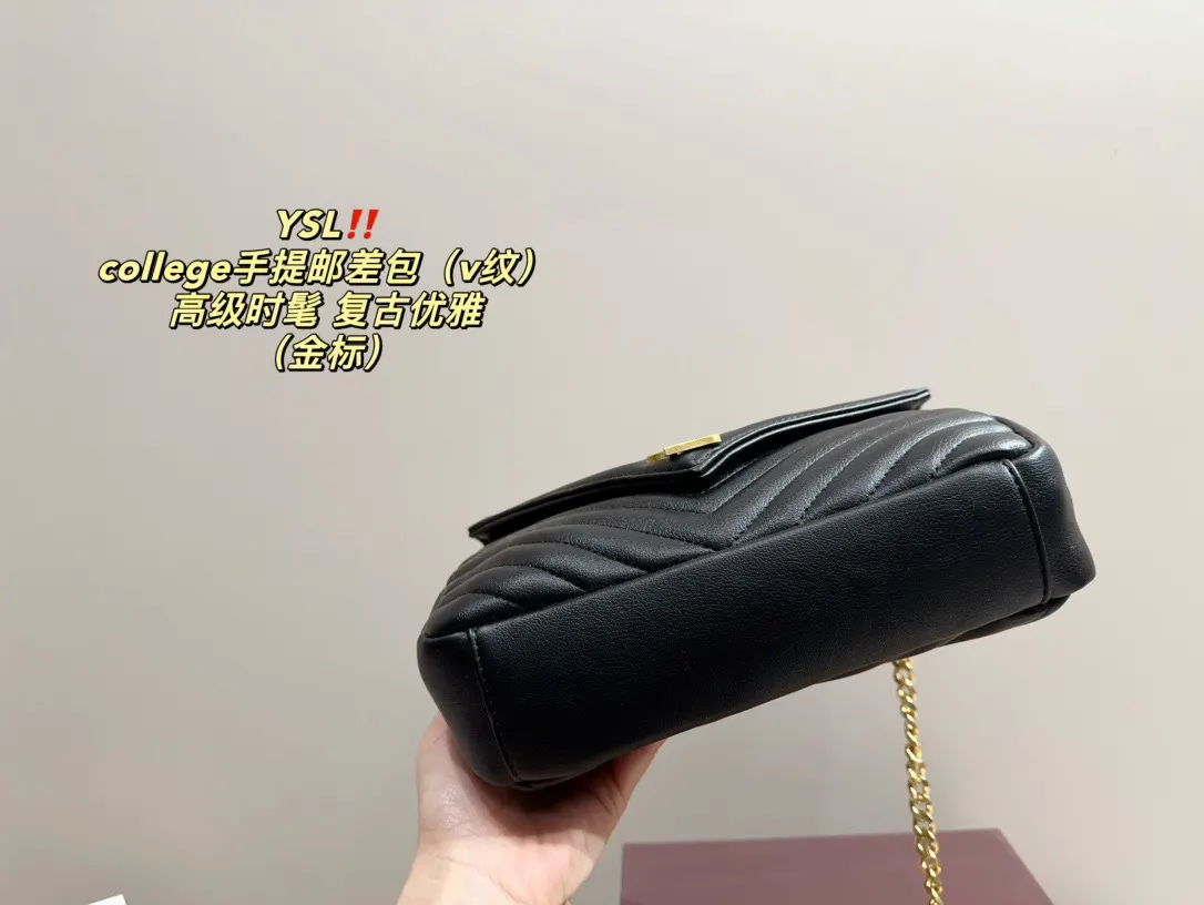 YSL 金标 尺寸 college手 斜挎包 轻便斜挎款