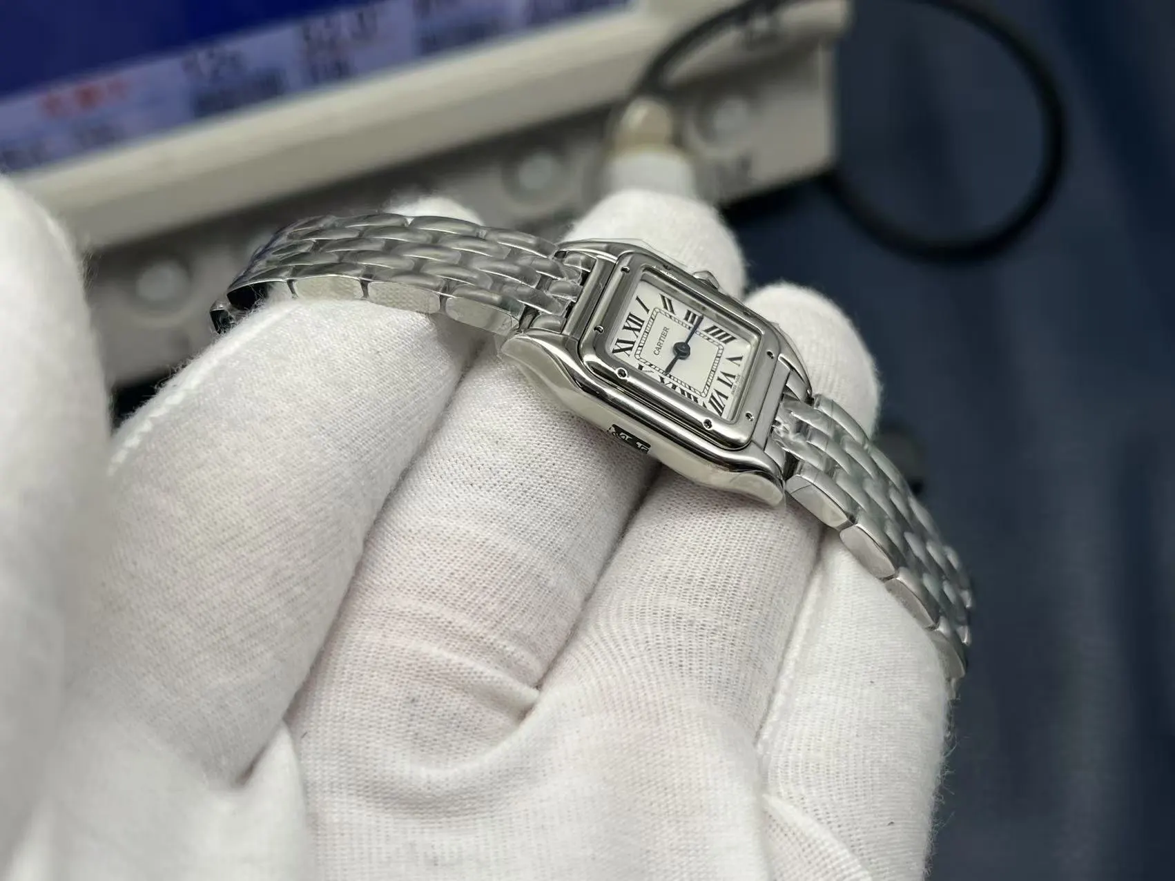Cartier 藍色 手錶 經典腕表款