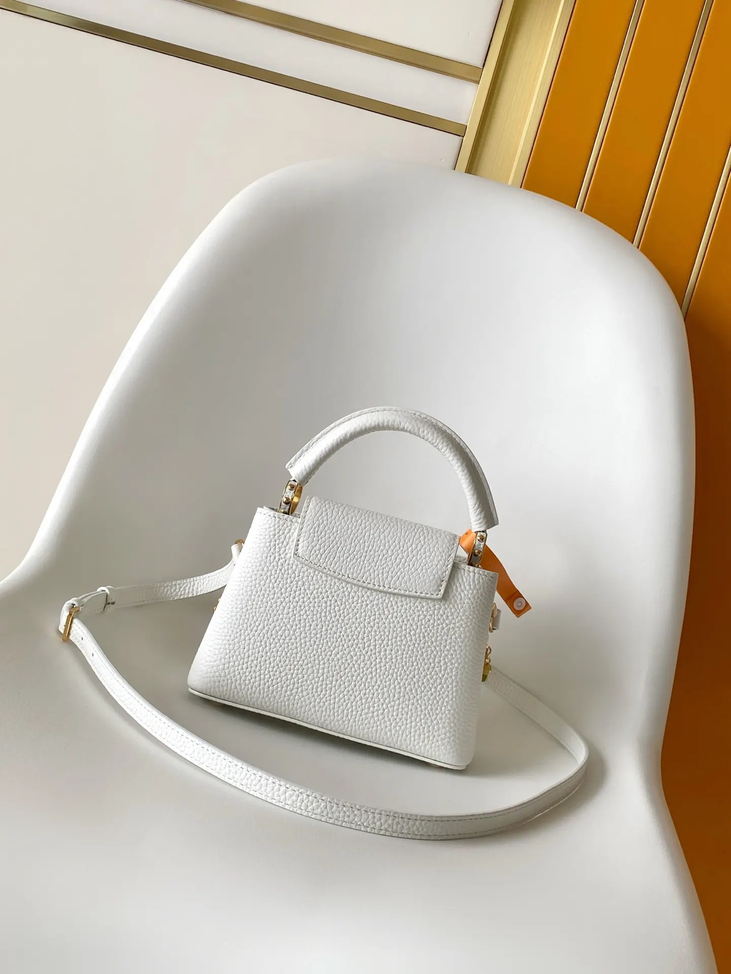Louis Vuitton Black White Chain Bag Leather