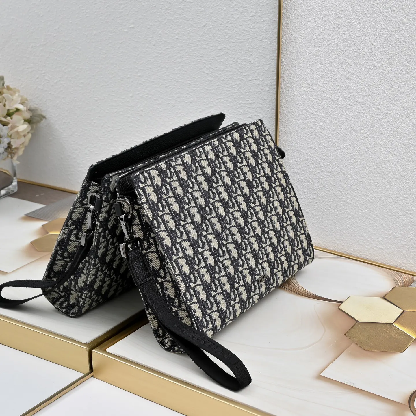 Dior 黑色 米色 牛皮 手拿包 精致手拿款