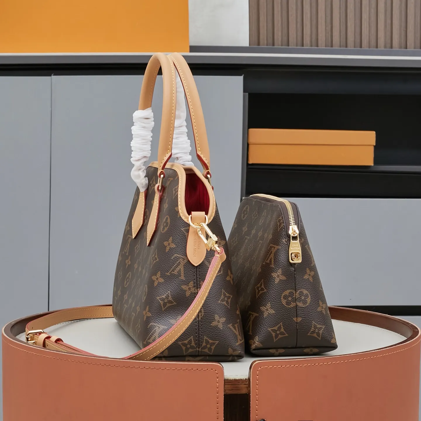 Gold Tote Bag Leather