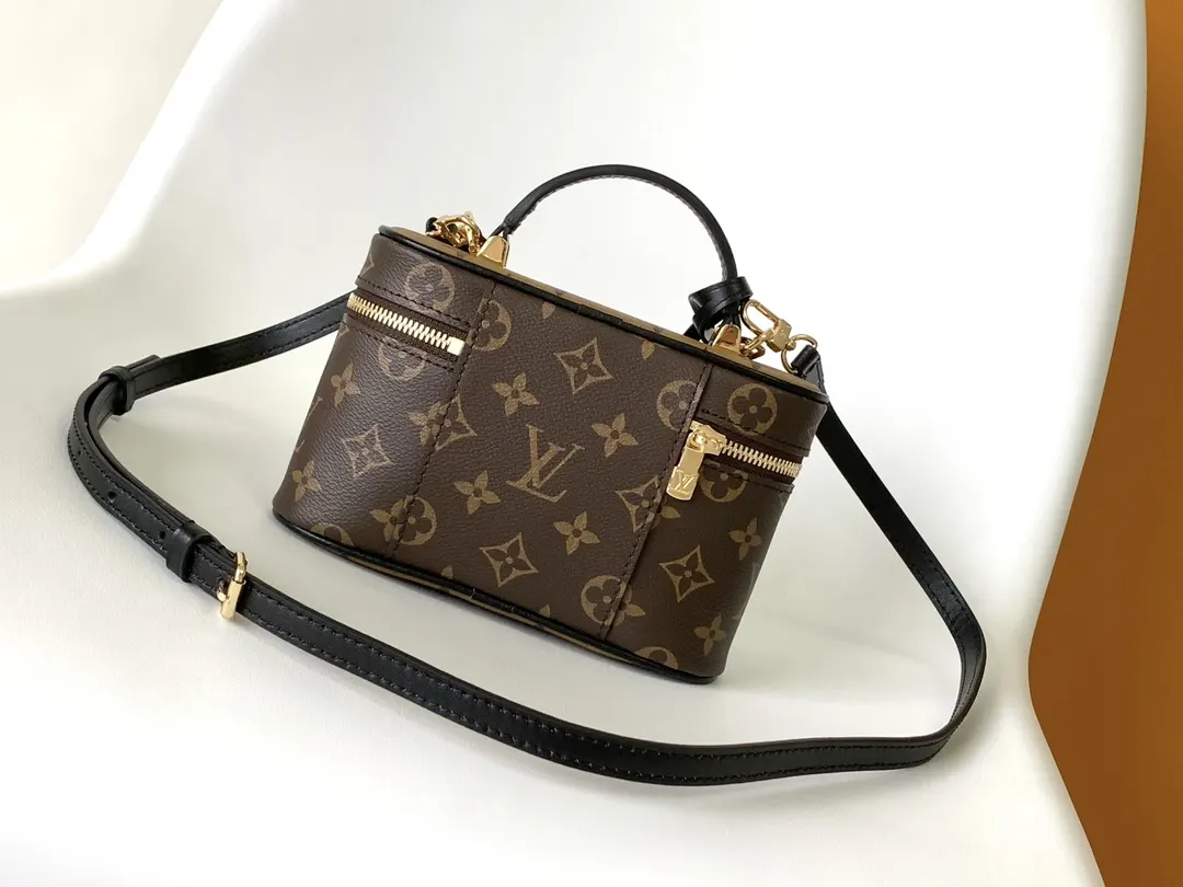 LV 老花 帆布 链条包 精致链条款