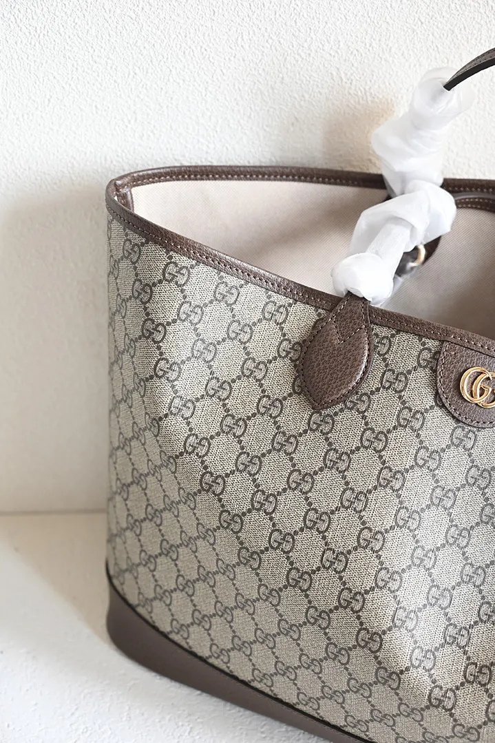 Gucci 皮革 意大利 Ophidia系列中号托特包 大容量托特款