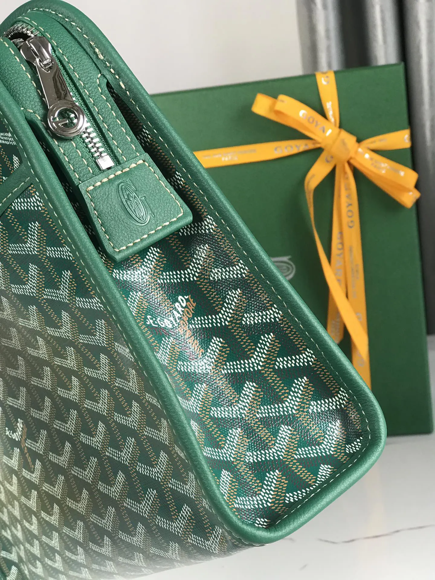 Goyard 黄色 牛皮 手拿包 精致手拿款