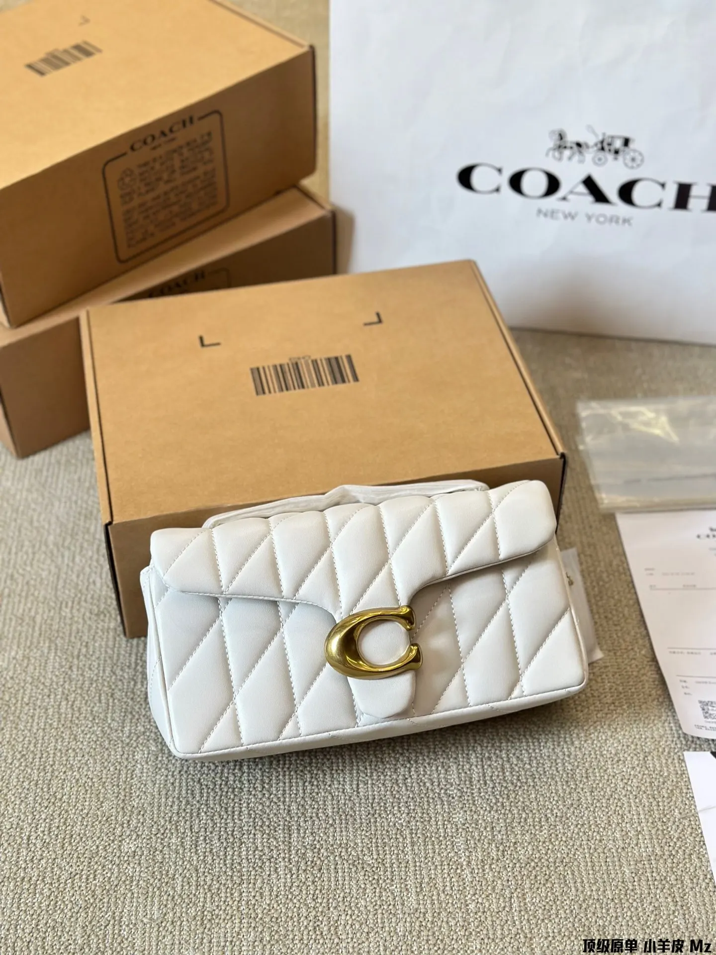 Coach 羊皮 小羊皮 All Black链条 腋下包 复古腋下背款
