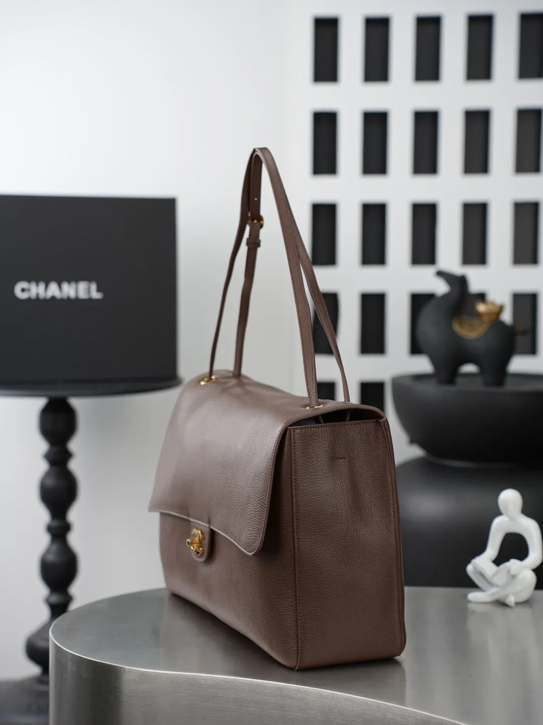 Brown Organizer Pouch Travel Leather