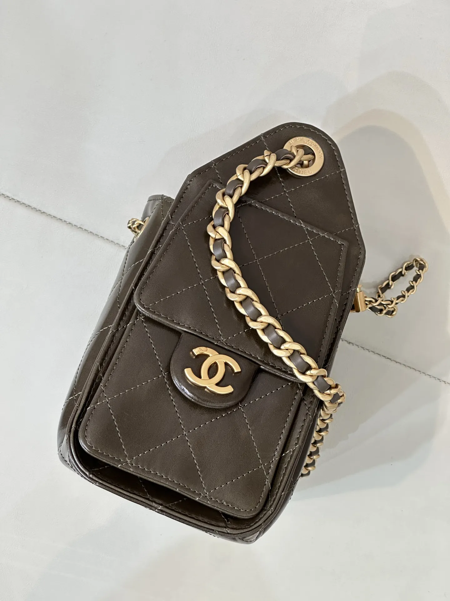 Chanel Black Leather Bucket Bag