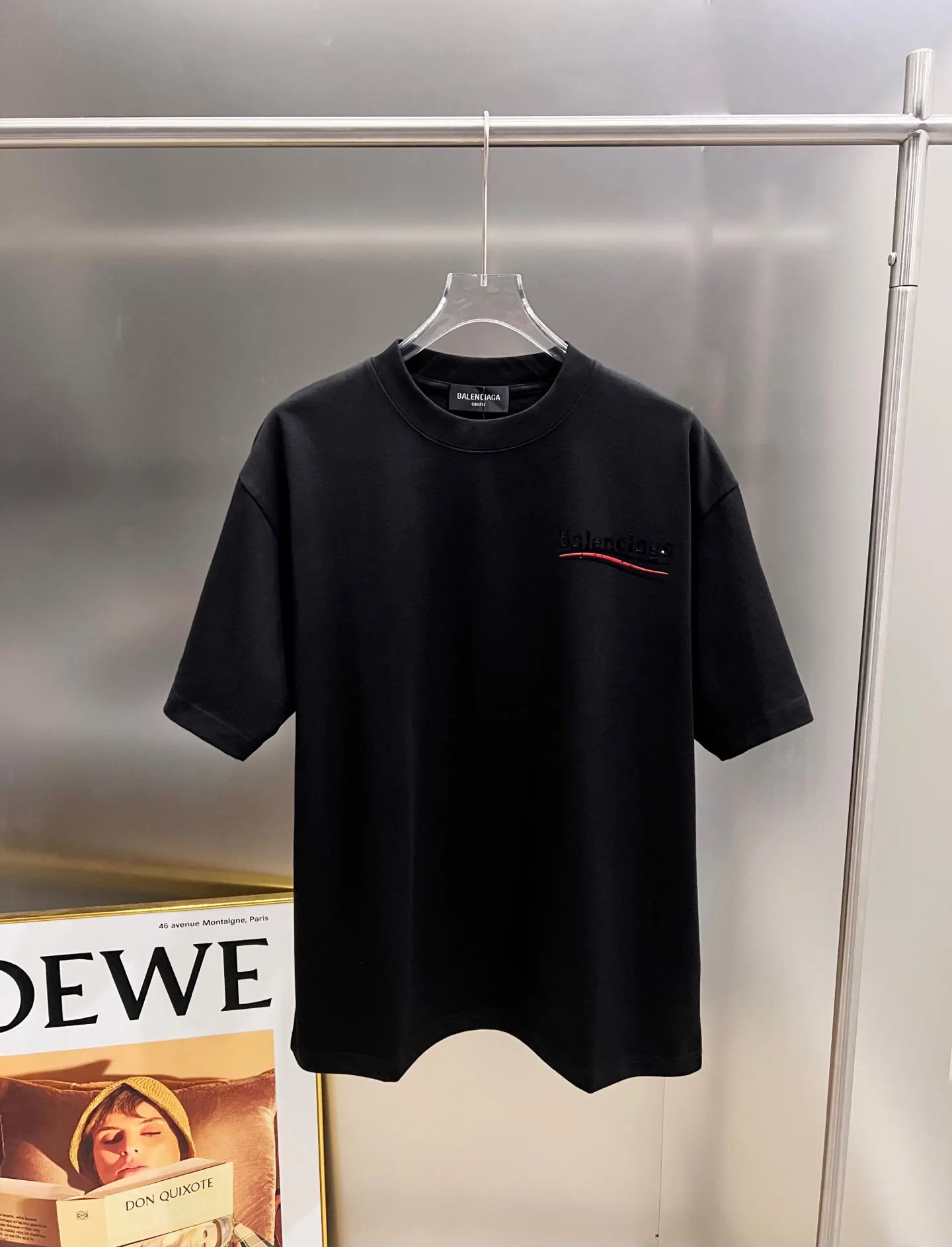 Balenciaga Black Logo Short Sleeve T-Shirt Loose