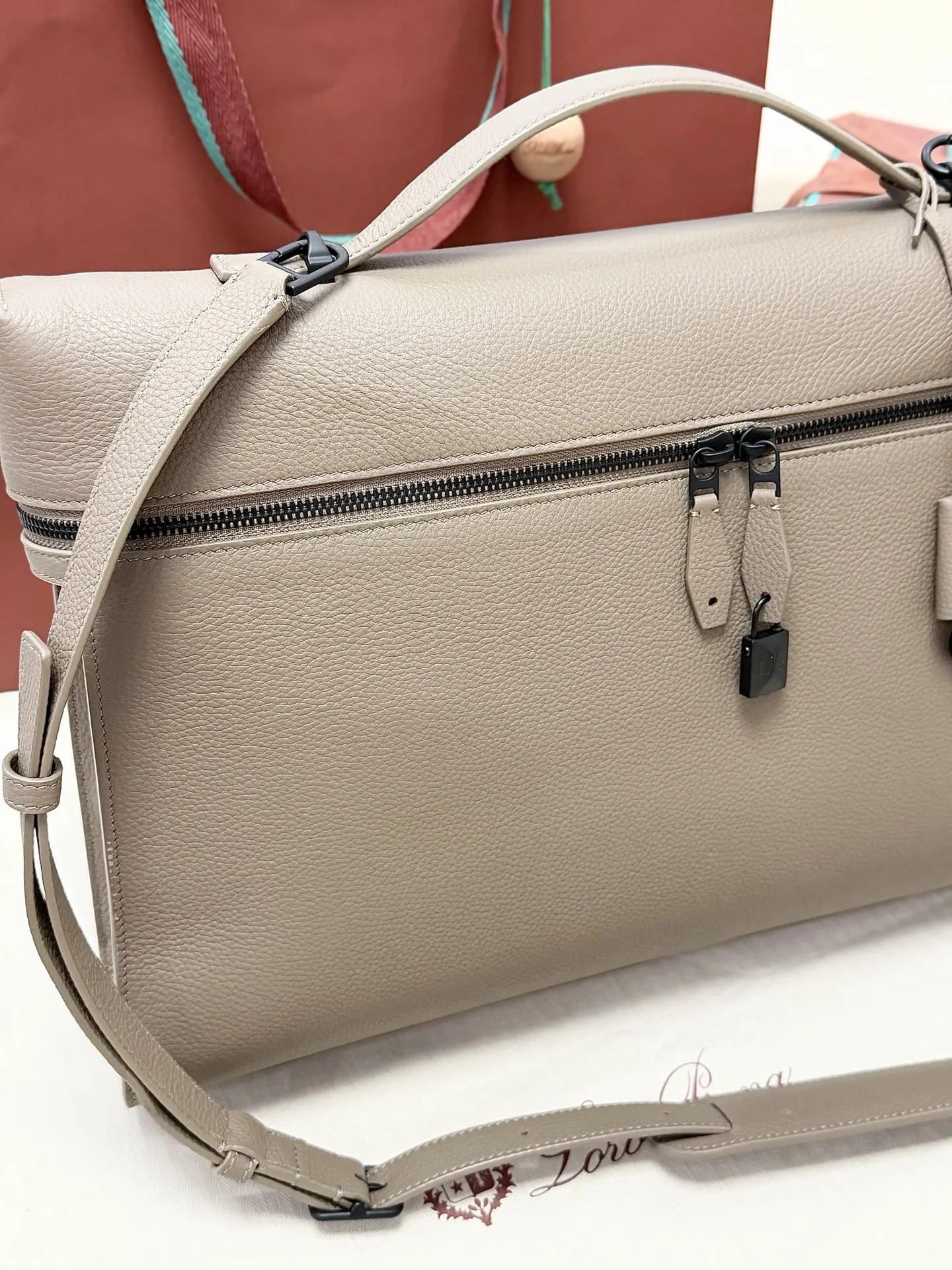 Black Briefcase Business Commuter Leather