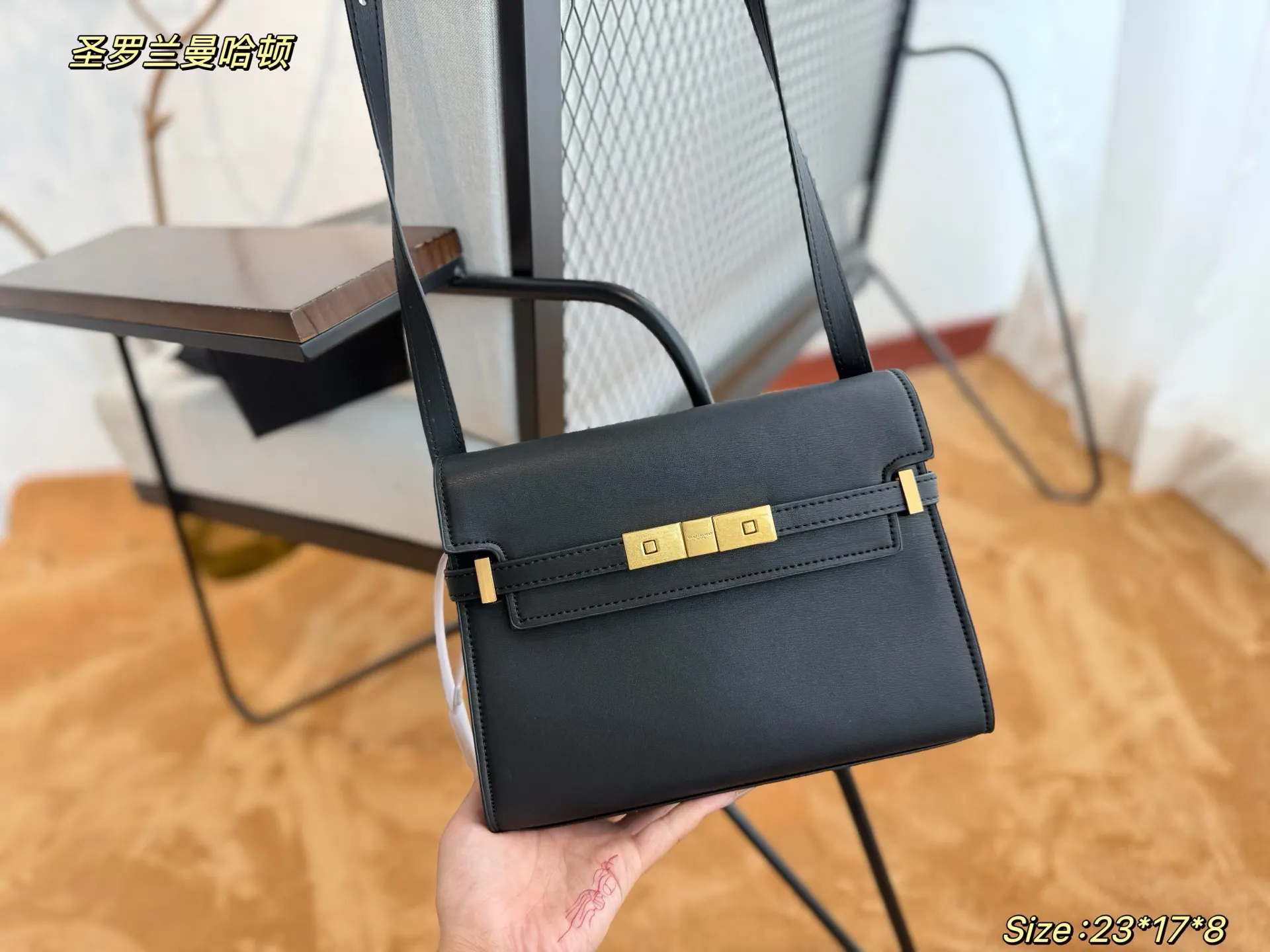 YSL Manhattan 牛皮 腋下包 復古腋下背款