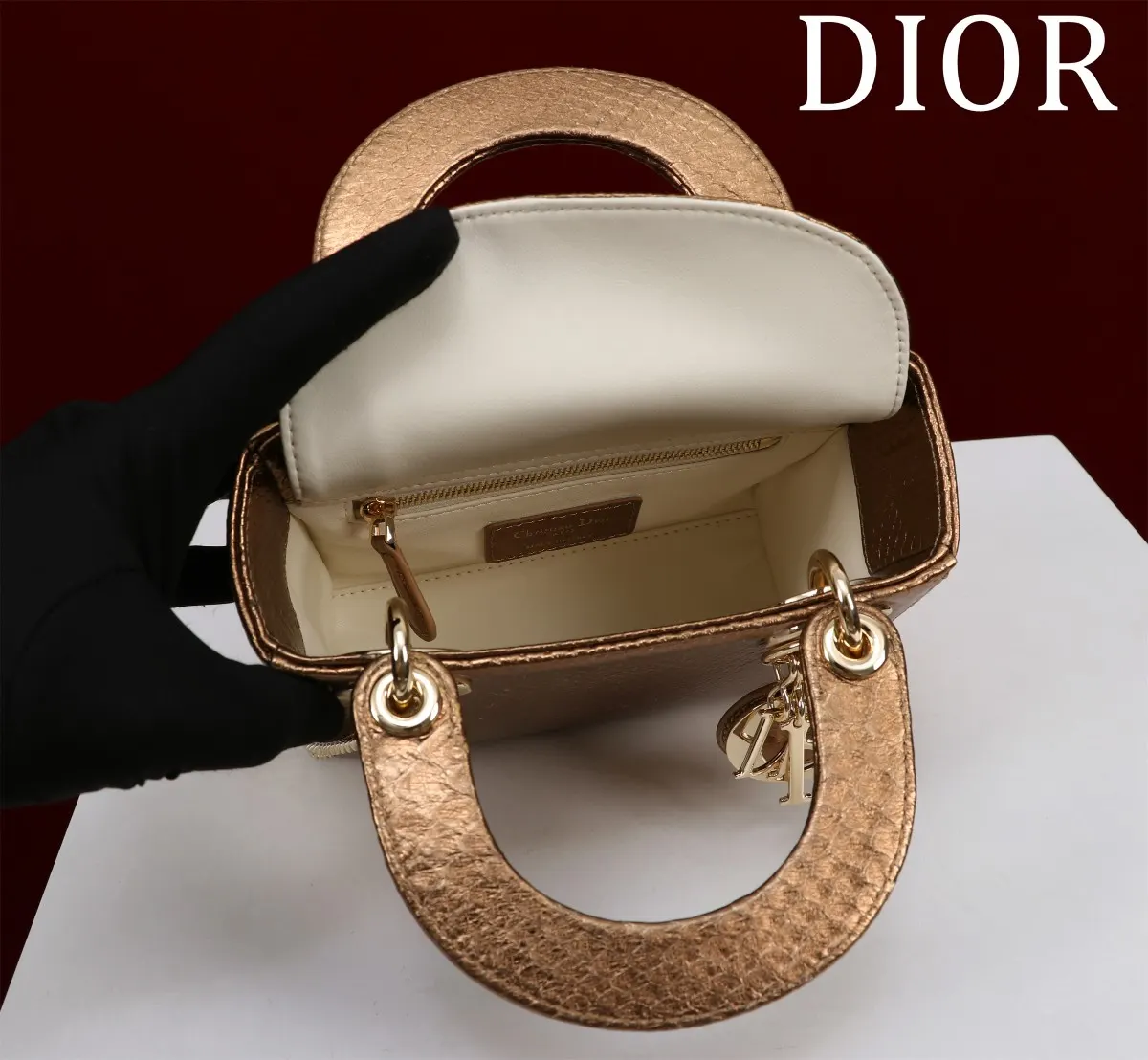 Dior Lady Dior 小号 棕色 手提包