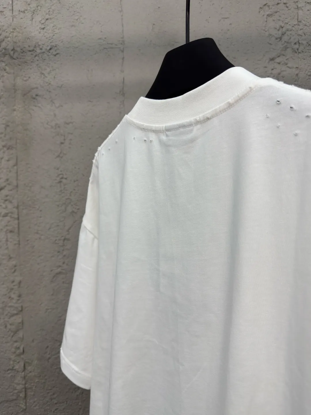 Balenciaga White Cotton Logo Short Sleeve T-Shirt Street Casual