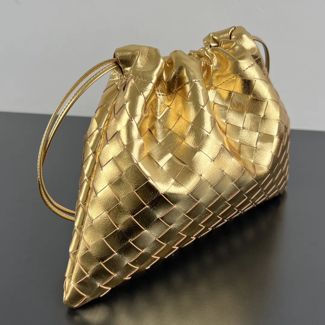 Bottega Veneta 金色 牛皮 腋下包 復古腋下背款