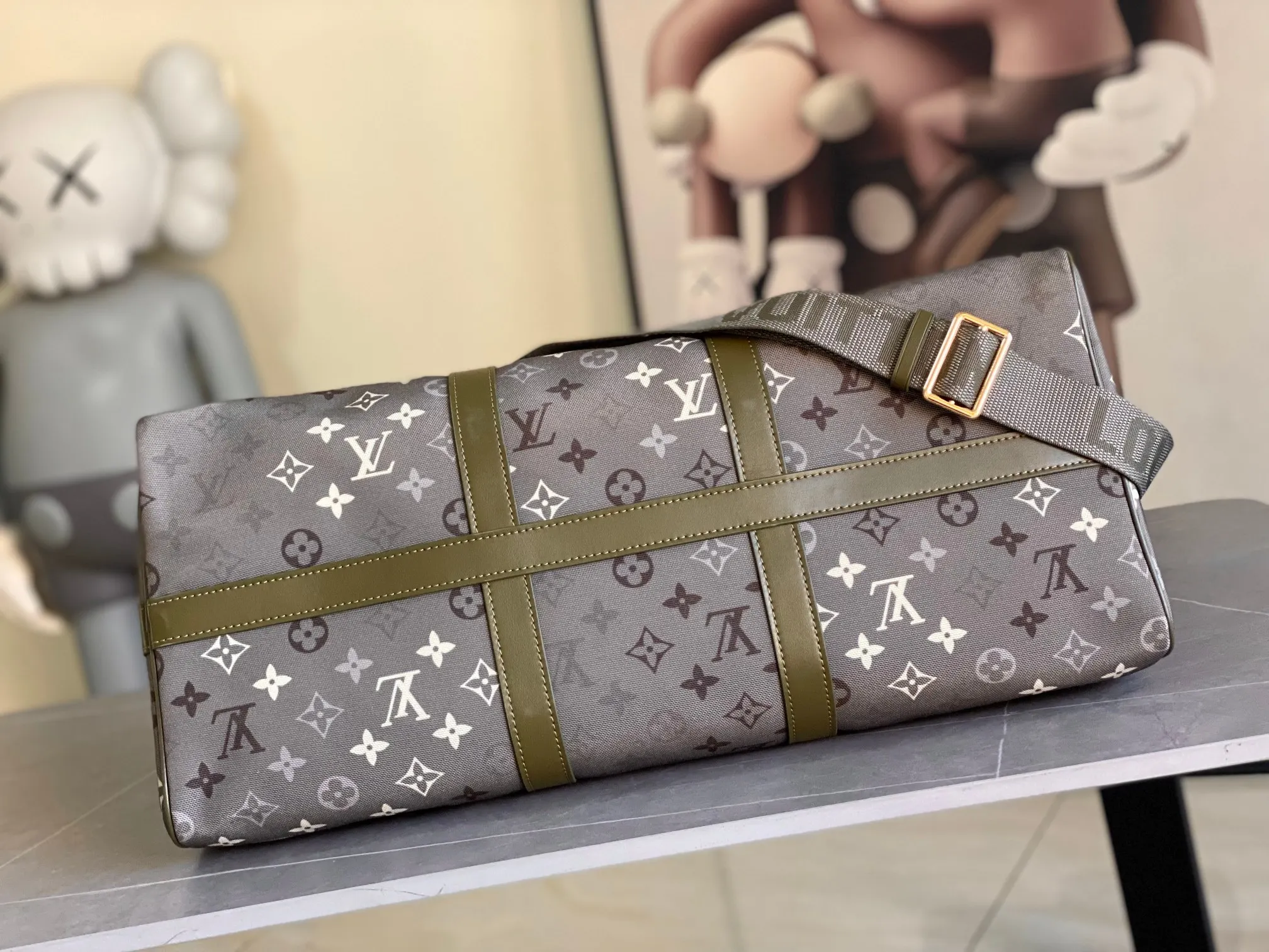 Keepall 金色 牛皮 旅行袋 大容量旅行款