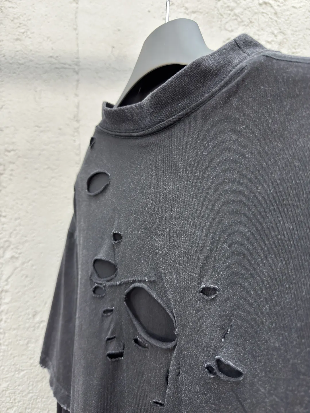 Balenciaga Black Cotton Long Sleeve T-Shirt Street Casual Style