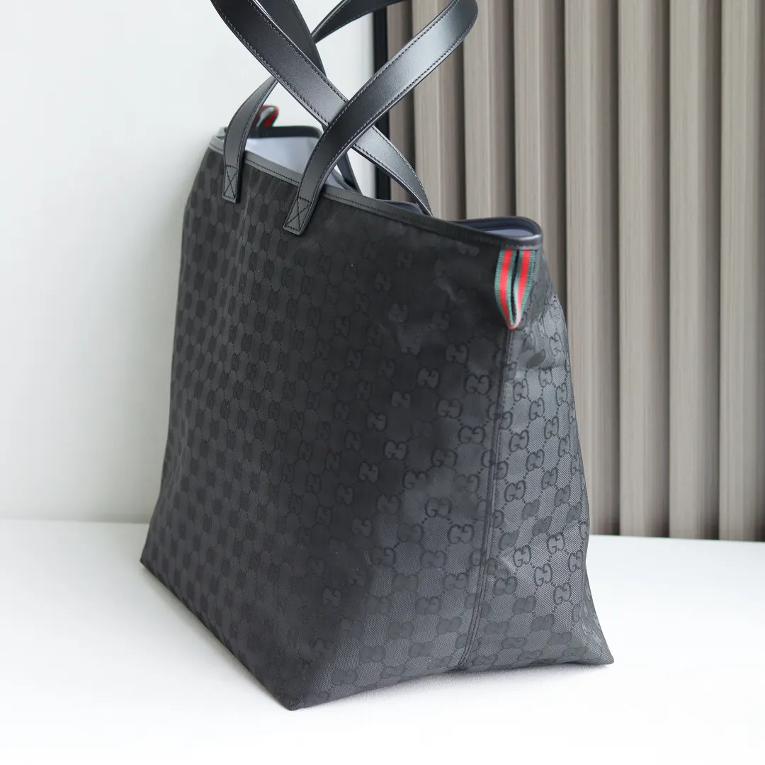 Gucci Black White Tote Bag